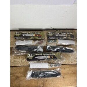 Frost Cutlery Military Tribute Series Steel Knives Armed Forces Lot Of 3